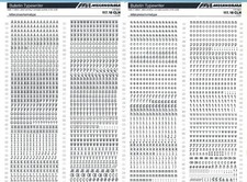 MECANORMA Transfer Lettering Sheet A3, Letraset, #483 BULLETIN TYPEWRITER 4.7mm