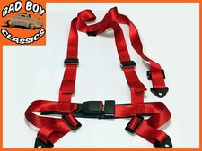 RED  3 Point Racing Seat Belt