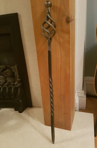 Hand forged wrought iron fire - hand,
