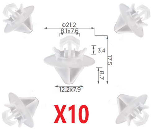10x side body - body, moulding