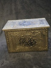 Antique Brass Coated Coal Box 