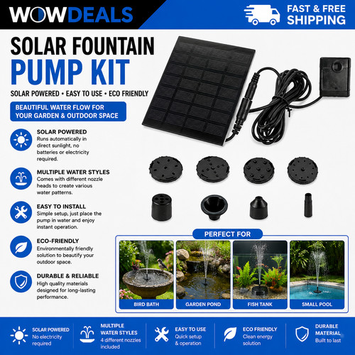 Solar pond pump power - 1.4w,
