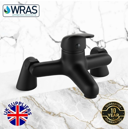 Modern matt black bath - modern,
