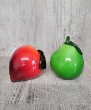 DECORATIVE GLASS FRUIT APPLE AND PEAR