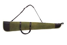 Gun Bag Canvas Leather Shotgun Slip Hunting Gun Slip Shooting Padded Carry Case