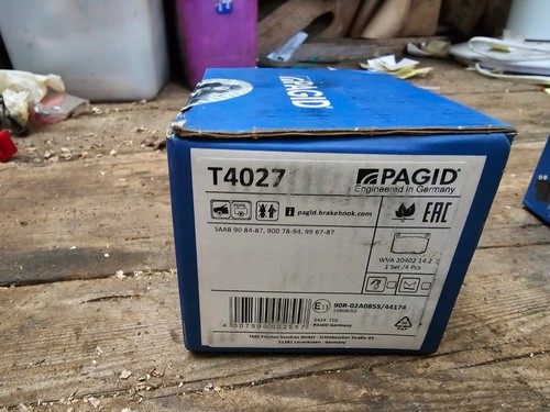 Pagid break pad - t4027, to