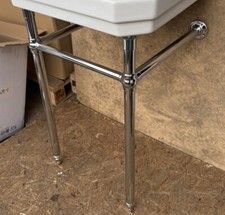 Chrome Traditional Wash Stand For 550mm Basin - Made By Roca