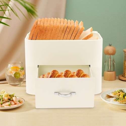 Modern bread bin - modern, white