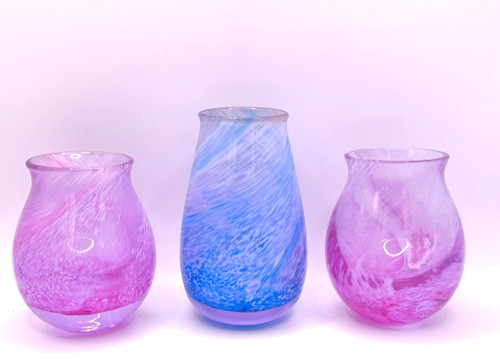 Set hand blown - of, glass