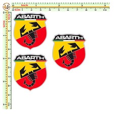 Abarth sticker italia adesivi auto moto casco print pvc scontornato 3 pz.