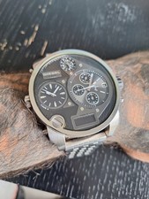 Diesel Big Daddy Silver Stainless Steel Chrono G Watch In barely used Condition