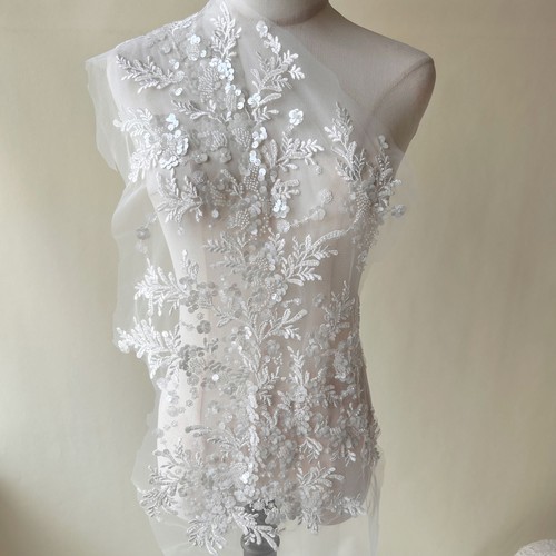 Beaded sequined lace - beaded,
