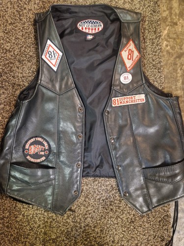 Leather cut waistcoat with - leather,
