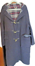 Vintage Burberry Womens Wool Trench Coat Medium Navy Made England Overcoat 90s
