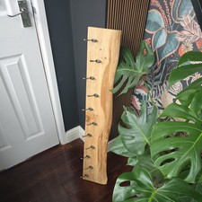 Large Solid Oak Coat Rack With
