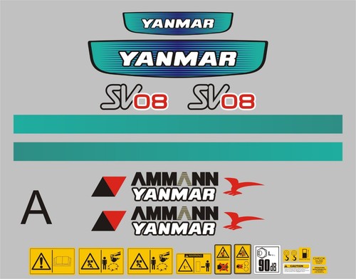 Yanmar sv08 mini digger decal - sv08,