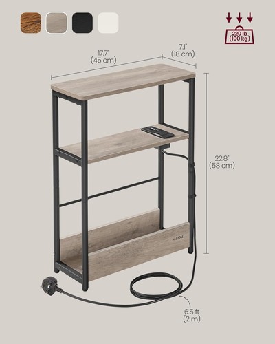 Vasagle slim side table with - side,