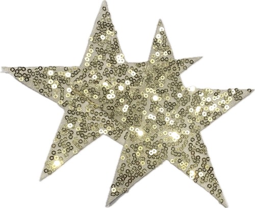 Sequin star elbow - star, gold