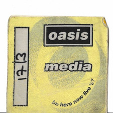 OASIS 1997 original show unused Media VIP backstage Be Here Now Live pass