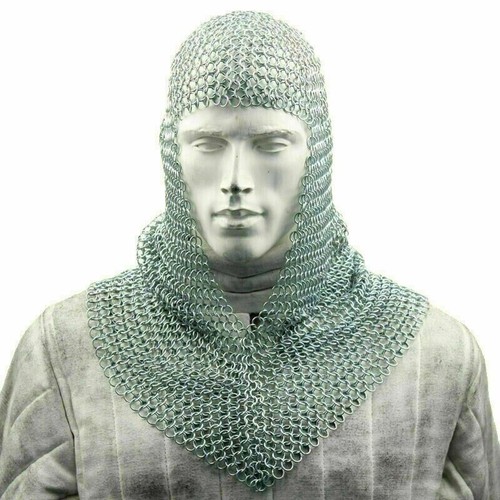 Aluminuim chainmail hood - hood, v