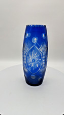 Lead Crystal Vase Colbolt Blue