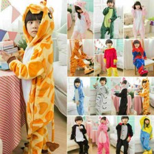 KidsUnisex*Costume 3-9Y *Fancy Dress Cosplay Onesiee Child Hooded Animal Pajamas