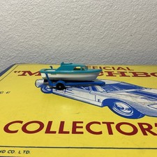 Vintage Matchbox Car Mint / Near Mint No 9 Cabin Cruiser Boat and Trailer