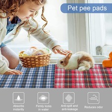Guinea Pig Fleece Cage Liners Washable Non-Slip Absorbent Waterproof Bedding Pad