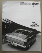 SUNBEAM ALPINE orig c1970 UK Mkt Large Format Sales Brochure - Chrysler Holbay