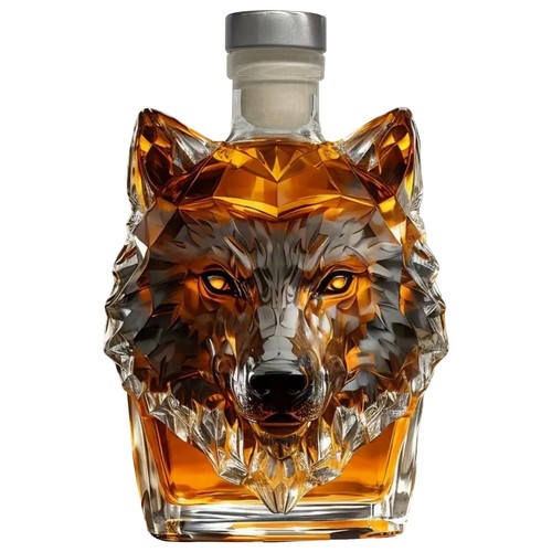 350ml funny whiskey wolf - whiskey, head
