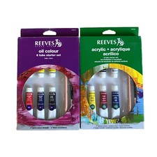 Reeves 1x Oil Colour and 1x Acrylic 6 Tube Starter Paint Sets - Both New in Box