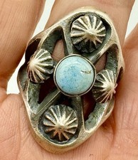 Navajo Golden Hills Men's Ring  Sz 10 Sterling By Chimney Butte Sterling 17.4g