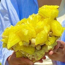 4.65LB  Beautiful Minerals LARGE NATIVE SULPHUR OnMATRIX Sicily
