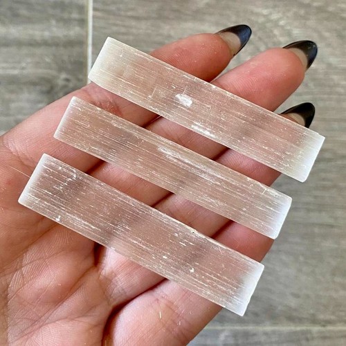 Selenite satin spar x3 rough - satin,