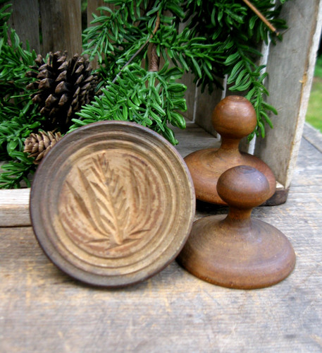 Early antique wood butter - wood,