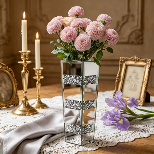 Flower vase crushed diamond - crushed,