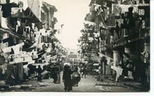 RPPC REAL PHOTO RICKSHAW COOLIE QUARTERS REPUBLIC OF  SINGAPORE POSTCARD