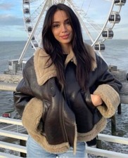 ZARA BROWN DOUBLE-FACED FAUX