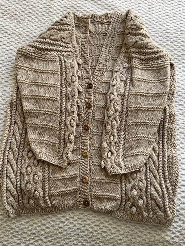 Hand knitted aran style - knitted,