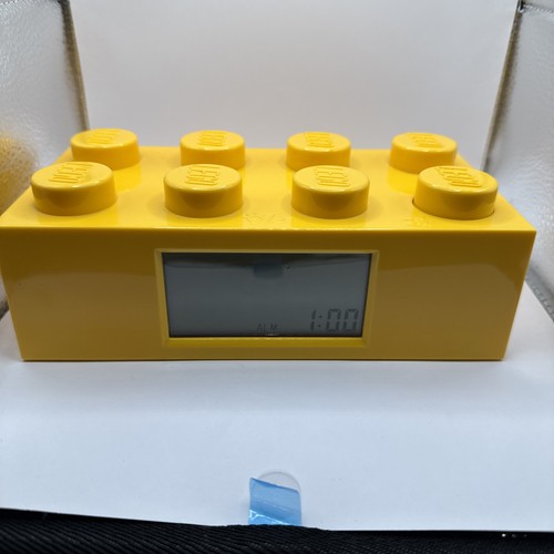 Lego block alarm clock yellow - alarm,