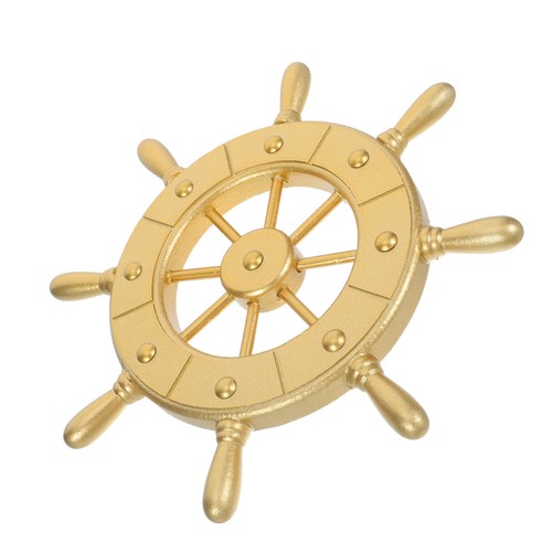 Wooden rudder wheel wall - ,