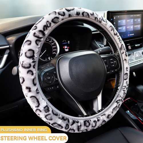 Warm plush car steering - steering, wheel