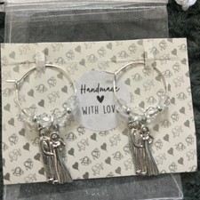 Wine Glass Charms Bride and