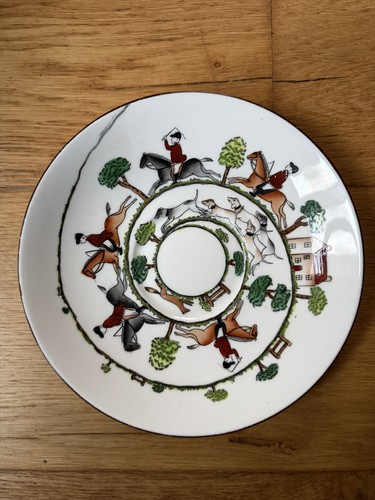Vintage hunting scene crown - vintage,