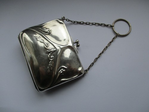 Art deco finger purse epns - art,