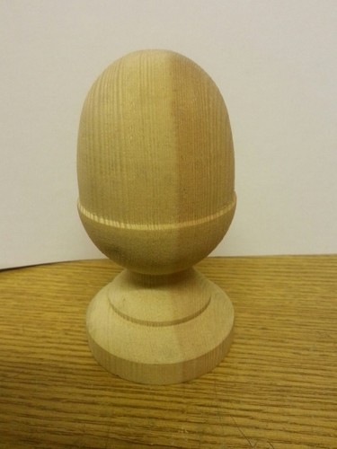 Treated wooden acorn finial - wooden,