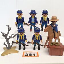 Playmobil Western Civil War Soldier Figures x 6 Northerners, Union ACW, Bundle
