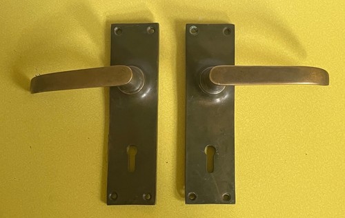Vintage brass door handles - vintage,