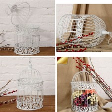 Vintage Style Metal Bird Cage Decorative Flower Wedding Display Birdcage White