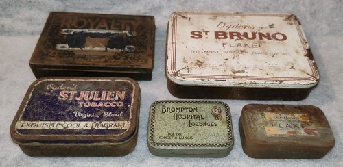 Tobacco medicine tins - &,